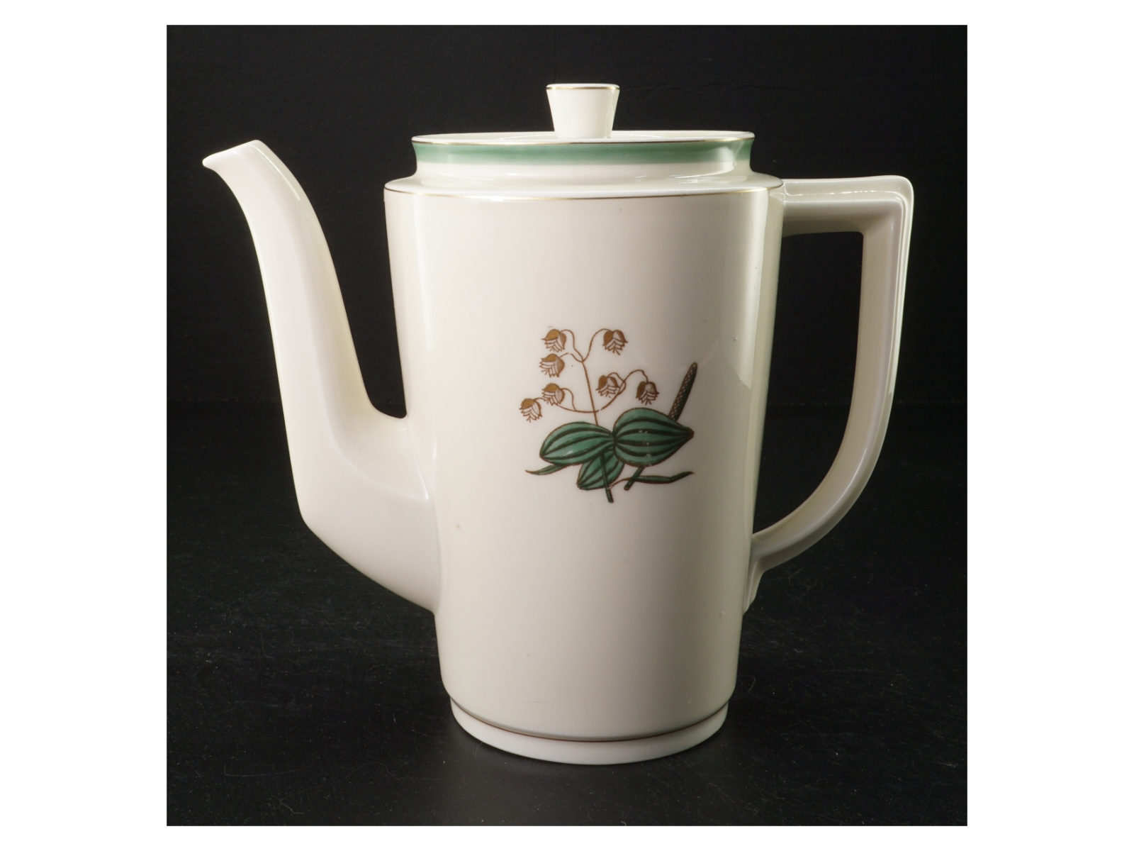 Kaffekande med blomstermotiv fra Royal Copenhagen (str. 20 cm. 12 cm diameter)