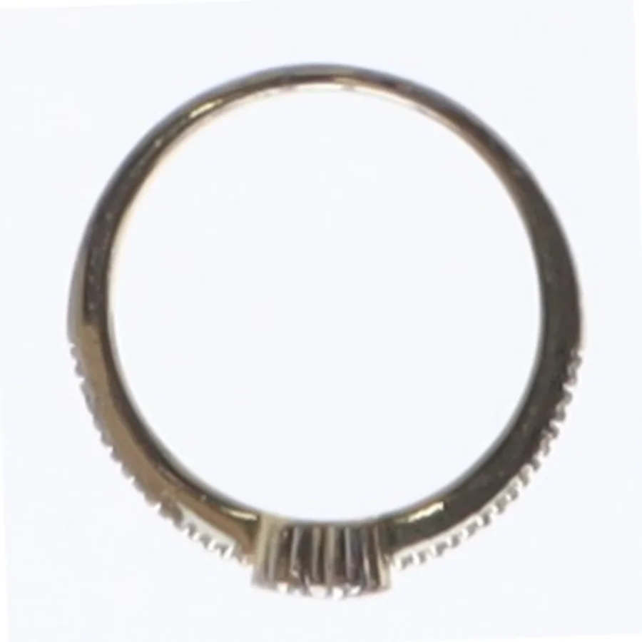 Guld ring med hjerte design (str. 54 mm)