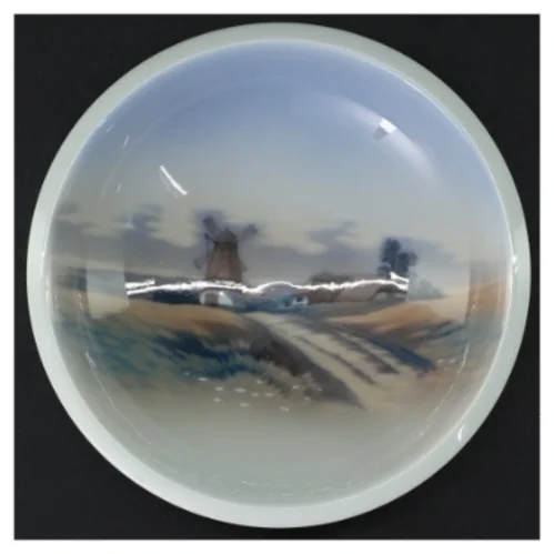 Hvid porcelænsskål (str. Er den cm diameter)