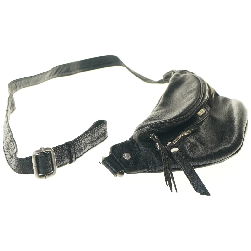 Sort bæltetaske (str. 40x19 cm)