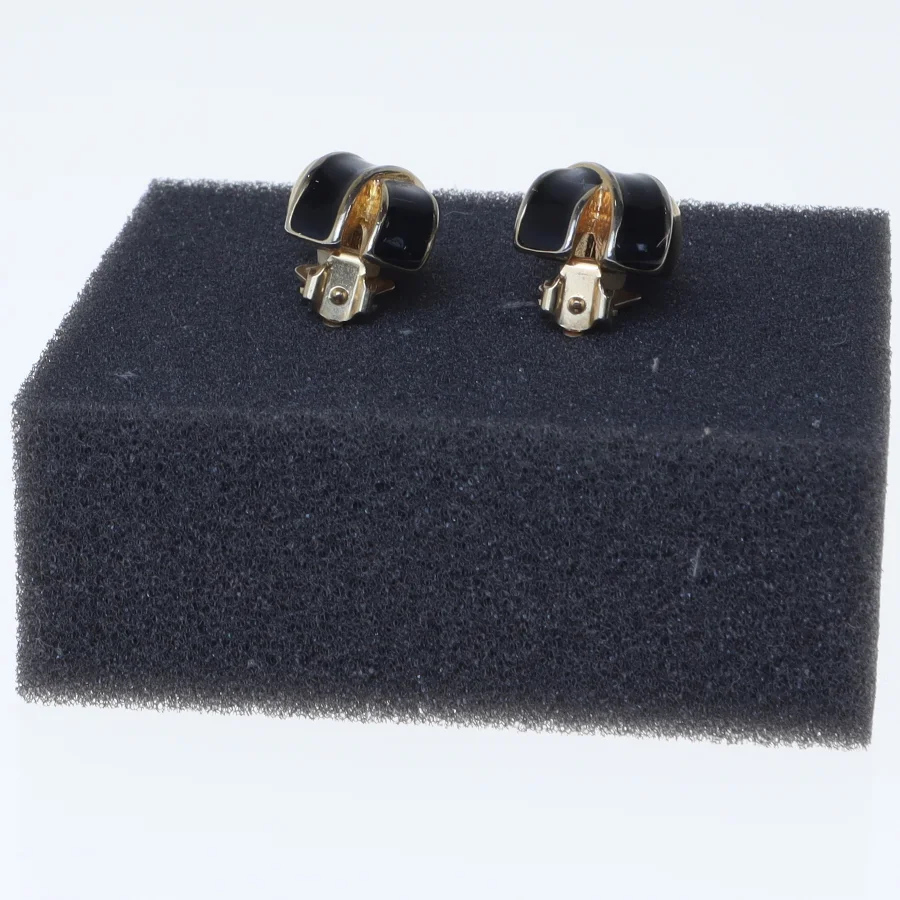 Sort guld ørestikker (str. 2 cm)