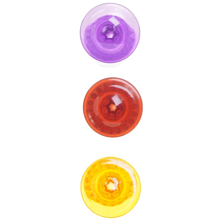 Farvede champagneglas, sæt af 3 (str. 20,5 cm)