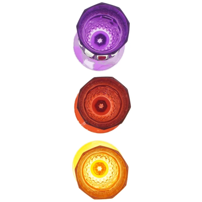 Farvede champagneglas, sæt af 3 (str. 20,5 cm)