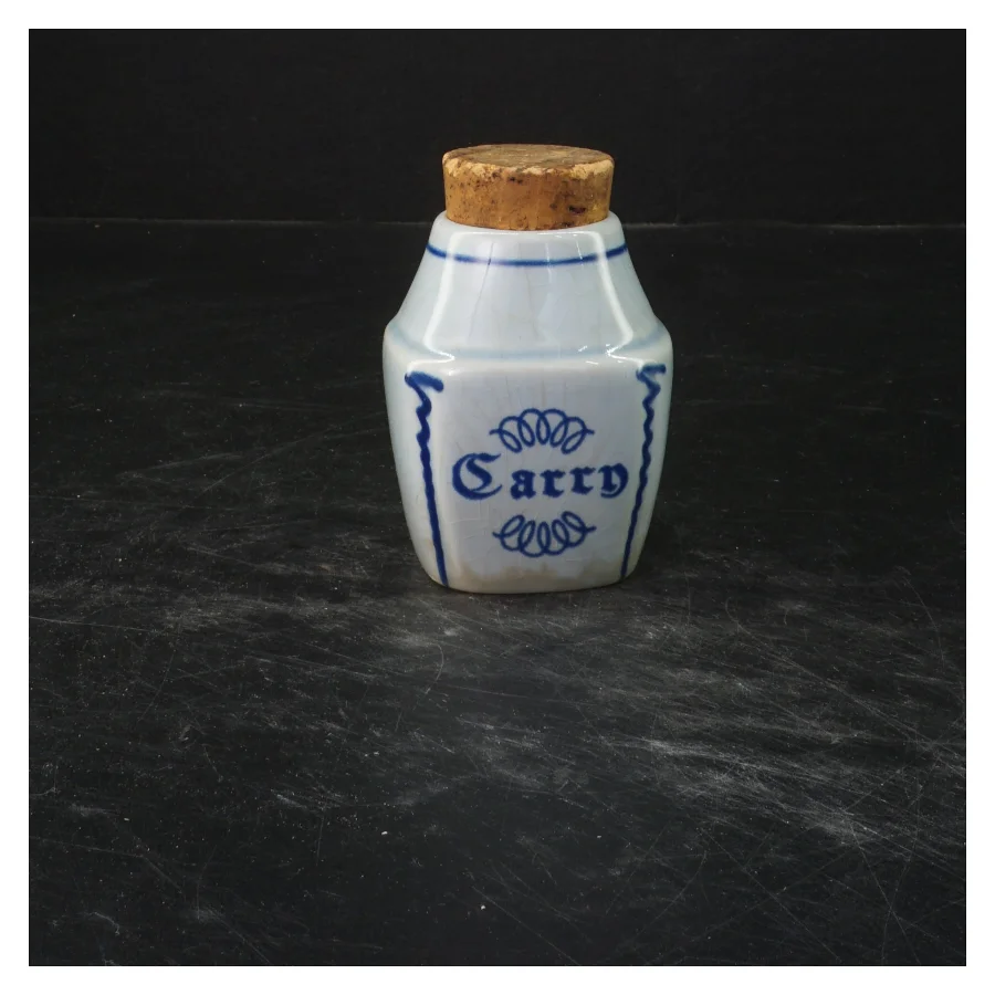 Søholm Karry krydderikrukke med korklåg (str. 9,5x6 cm)