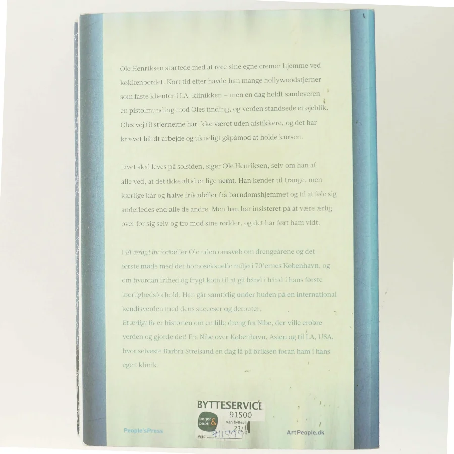 Et ærligt liv af Ole Henriksen (Bog)