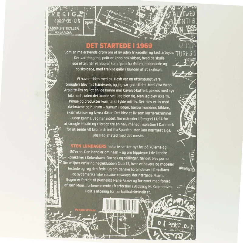 Smugler : fra hippie til hash-bagmand af Sten Lundager (f. 1947) (Bog)