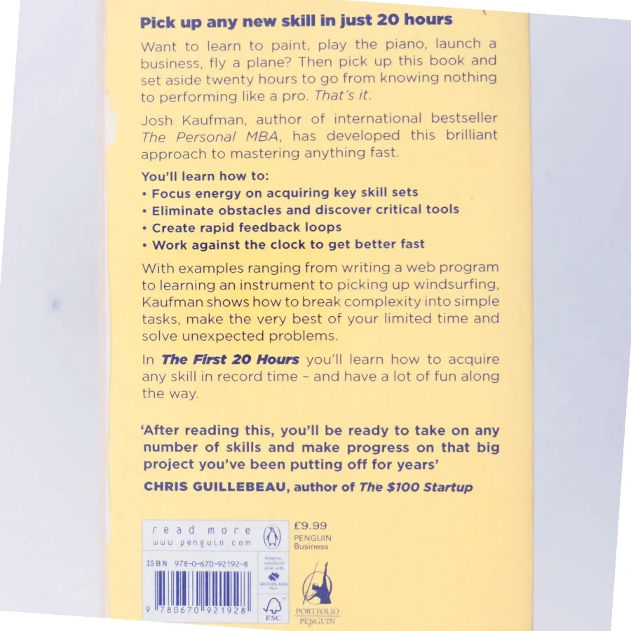 The First 20 Hours af Josh Kaufman (Bog)