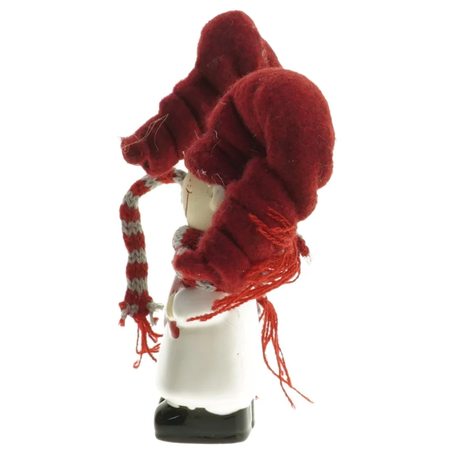 To små keramiske julefigurer (str.  12 cm)