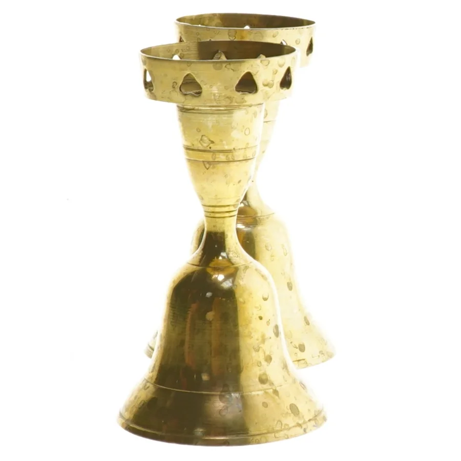 Messing lysestager, 10,5 cm (str. 10,5 cm)