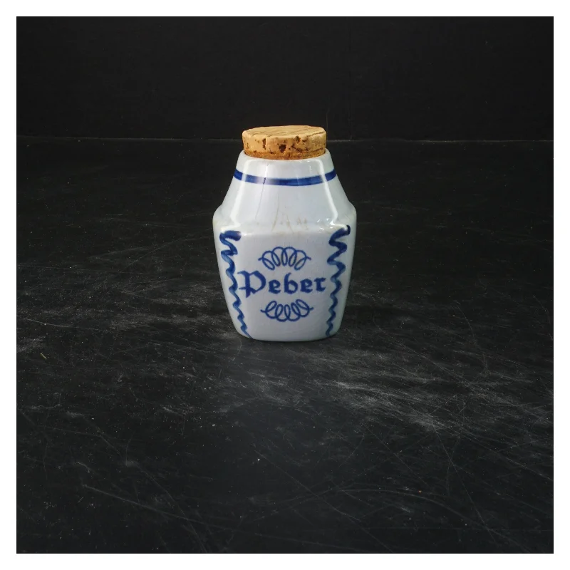 Søholm Peber krydderikrukke med korklåg  (str. 9x6 cm)