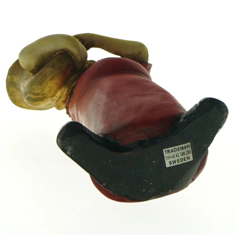 Lerfigur af klovn med trompet (str. 17 cm)