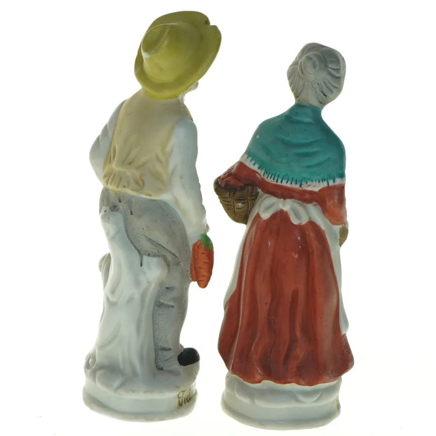 Porcelænsfigurer, bondepar (str. 16 x 5 cm)