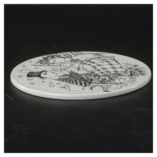 Juleplatte 'December Mirakel' fra Bjørn Wiinblad (str. Ø 15 cm)