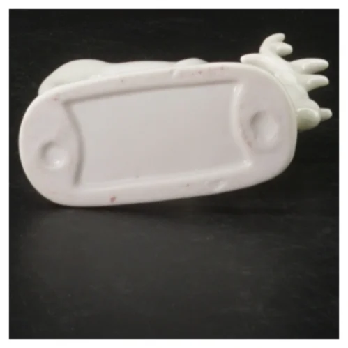 Hvid porcelæn elgfigur (str. 9,5 x. 7,5 cm)