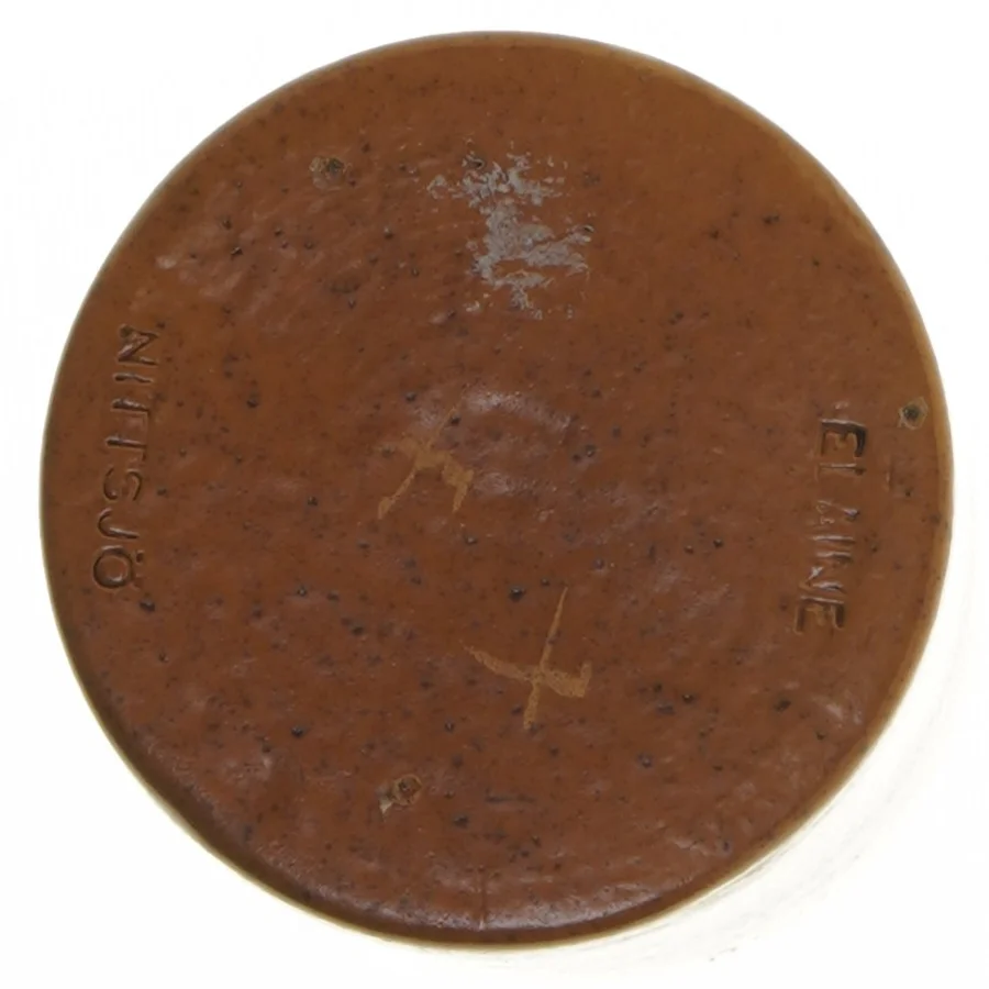 Brun keramik vase fra Nittsjö (str. 17 cm)