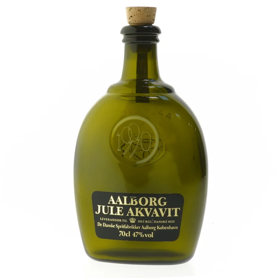 1990 Aalborg Jule Akvavit flaske (str.  22 cm)