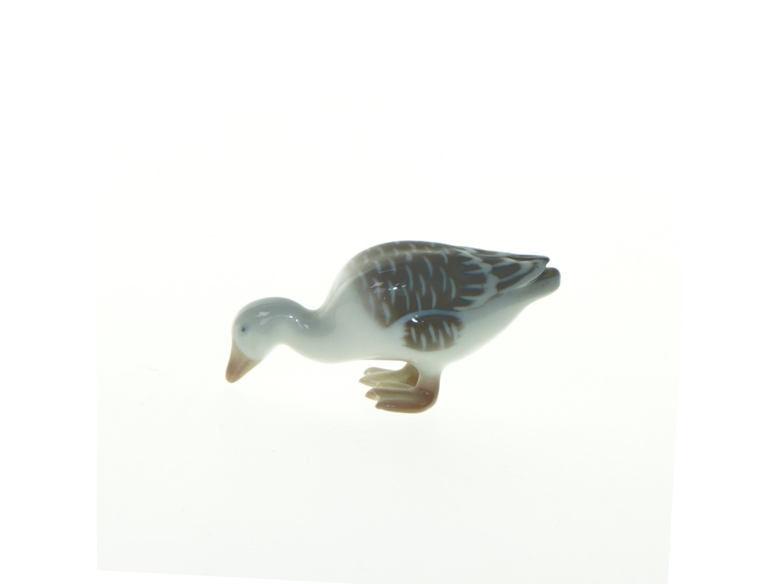 Porcelænsfigur af gås fra B&G (str. 9 cm)