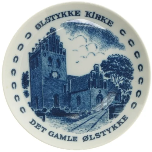 Årsplatte Ølstykke Kirke 1983 fra Lise Porcelain (str. Ø 19,5 cm)