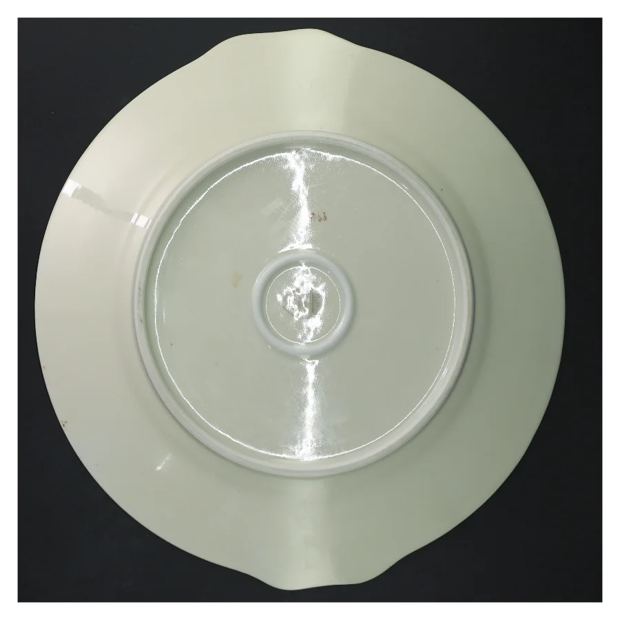 Dekorativ porcelænsfad med blomstermotiv fra KPM (str. Ø 26 cm)