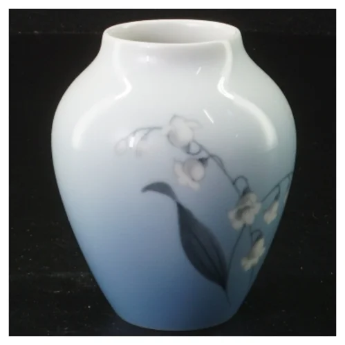 Porcelænsvase med blomstermotiv fra Bing & Grøndahl (str. 8,5 cm)