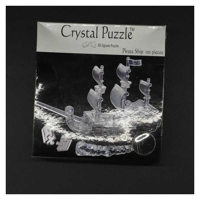 3D krystalpuslespil - piratskib fra Crystal Puzzle (str. 18 x 19 x 5 cm)