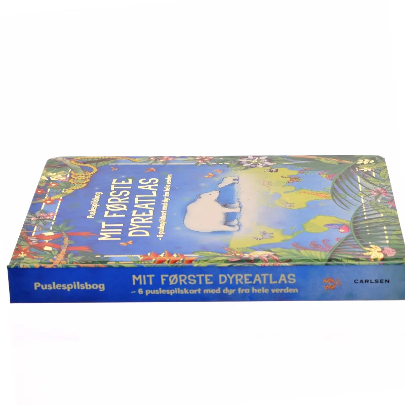 Mit første dyreatlas : 6 puslespilskort med dyr fra hele verden (Bog)