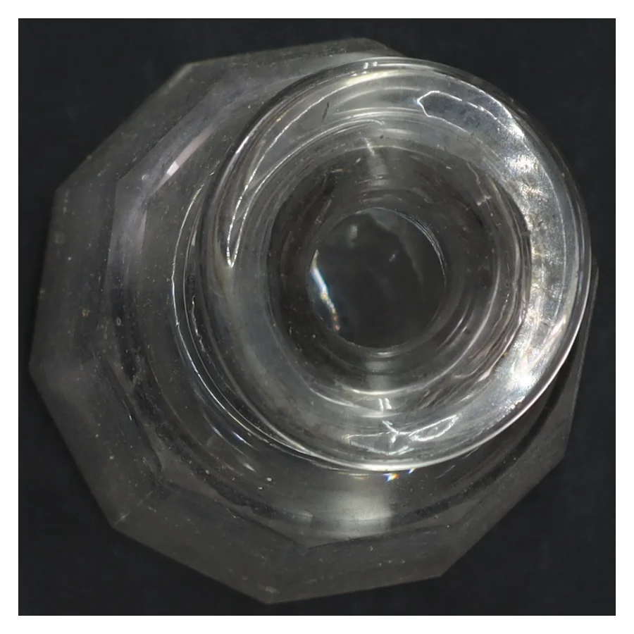 Glas karaffel med prop (str. H. 23 cm)
