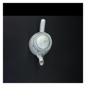 Porcelænskande med låg (str. 25 cm)