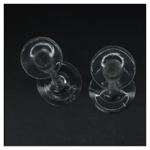 Glas lysestager (str. Længde, 24 cm. ø. 10 cm. og ø, 8 cm)