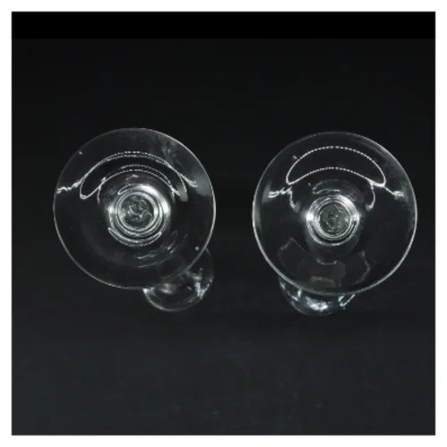 Glas lysestager (str. Længde, 24 cm. ø. 10 cm. og ø, 8 cm)