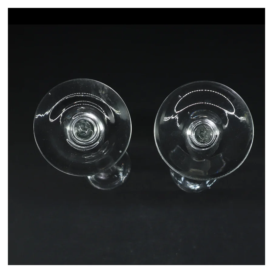 Glas lysestager (str. Længde, 24 cm. ø. 10 cm. og ø, 8 cm)
