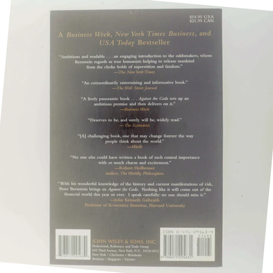 Against the Gods : the remarkable story of risk af Peter L. Bernstein (Bog)