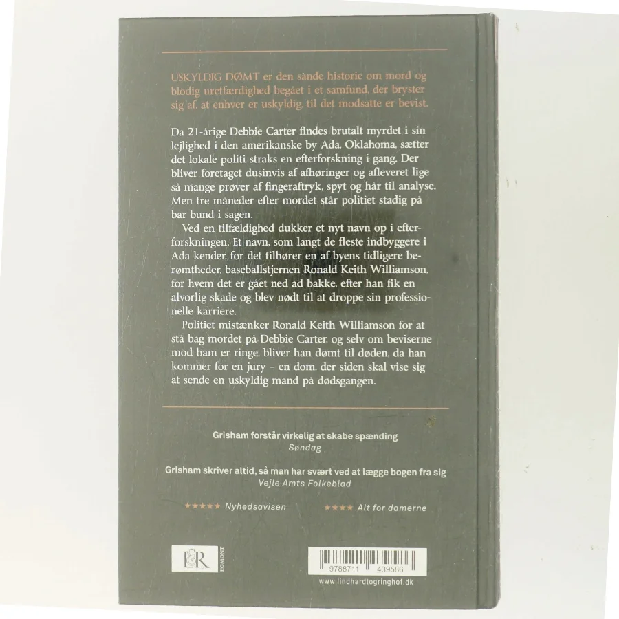 Uskyldig dømt af John Grisham (Bog)