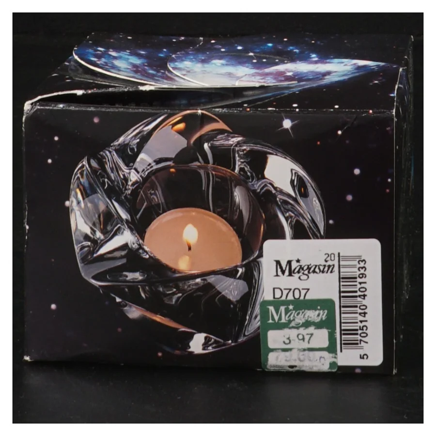 Glas lysestage fra Royal Copenhagen