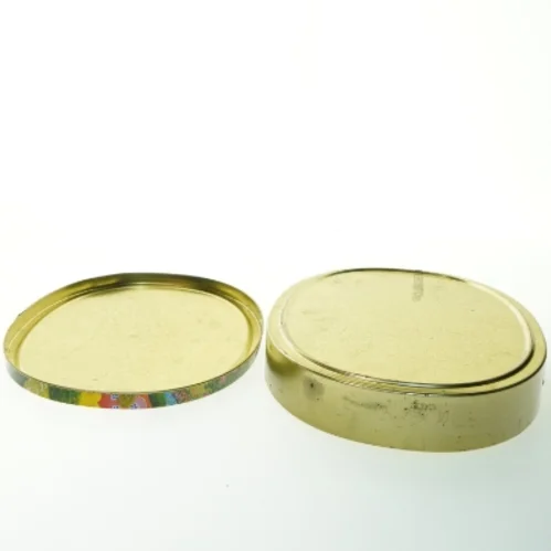 Vintage metal kagedåse (str. 32x22x4,5 cm)