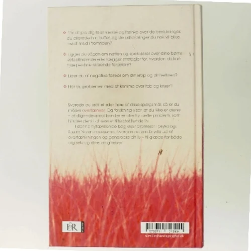 Kvinder der tænker for meget af Susan Nolen-Hoeksema (Bog)