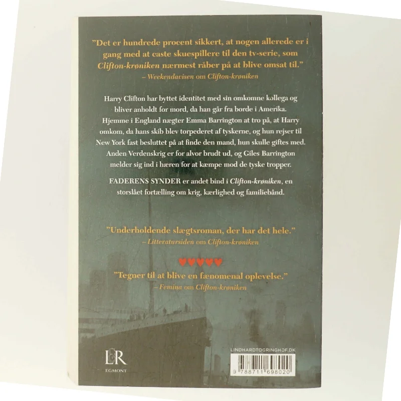 Faderens synder af Jeffrey Archer (Bog)