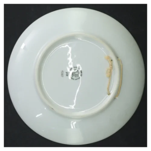 Dekorativ tallerken med kortmotiv, Møn fra B&G (str. Ø. 18 cm)