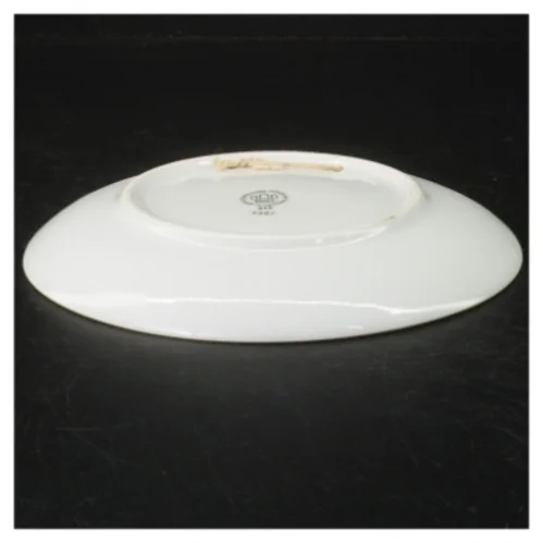 Dekorativ tallerken med kortmotiv, Møn fra B&G (str. Ø. 18 cm)