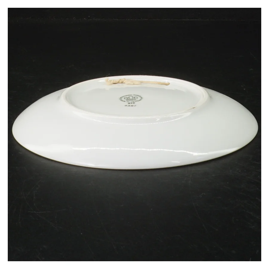 Dekorativ tallerken med kortmotiv, Møn fra B&G (str. Ø. 18 cm)