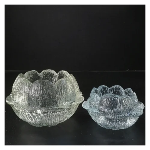 Glas skåle, sæt af 2 (str. Ø 13 & 9 cm)