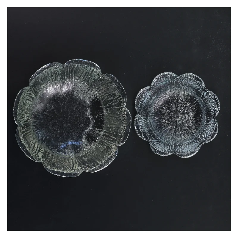 Glas skåle, sæt af 2 (str. Ø 13 & 9 cm)