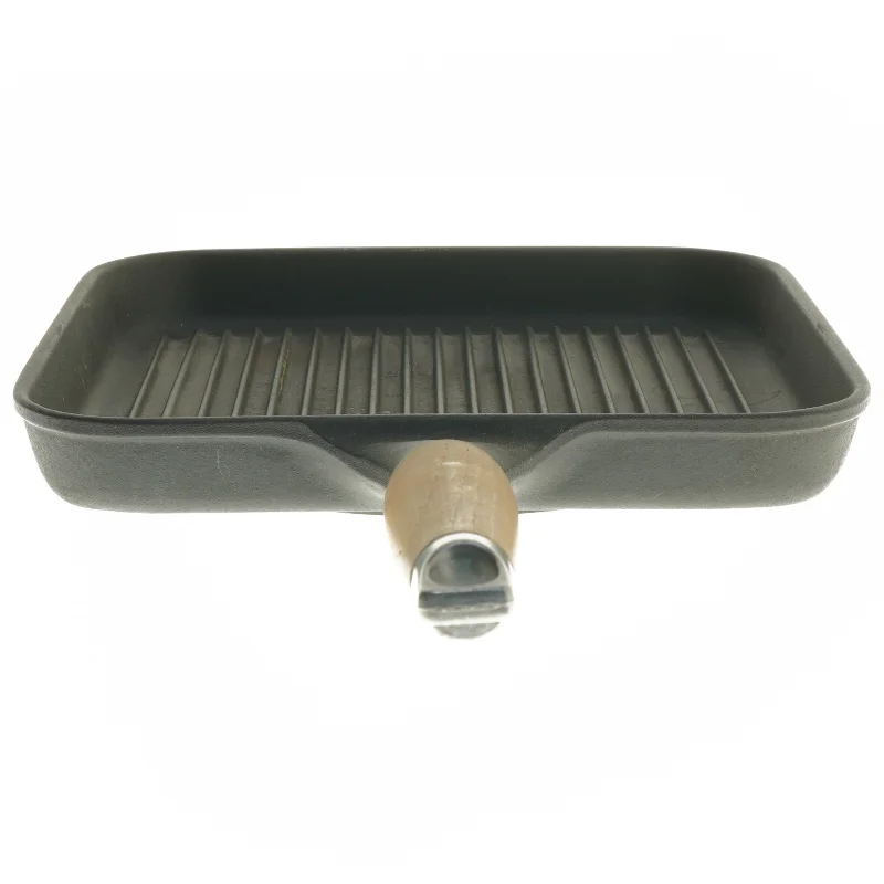 Grillpande med træhåndtag (str. 48x24 cm)