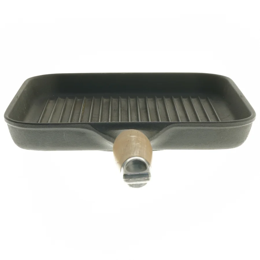 Grillpande med træhåndtag (str. 48x24 cm)