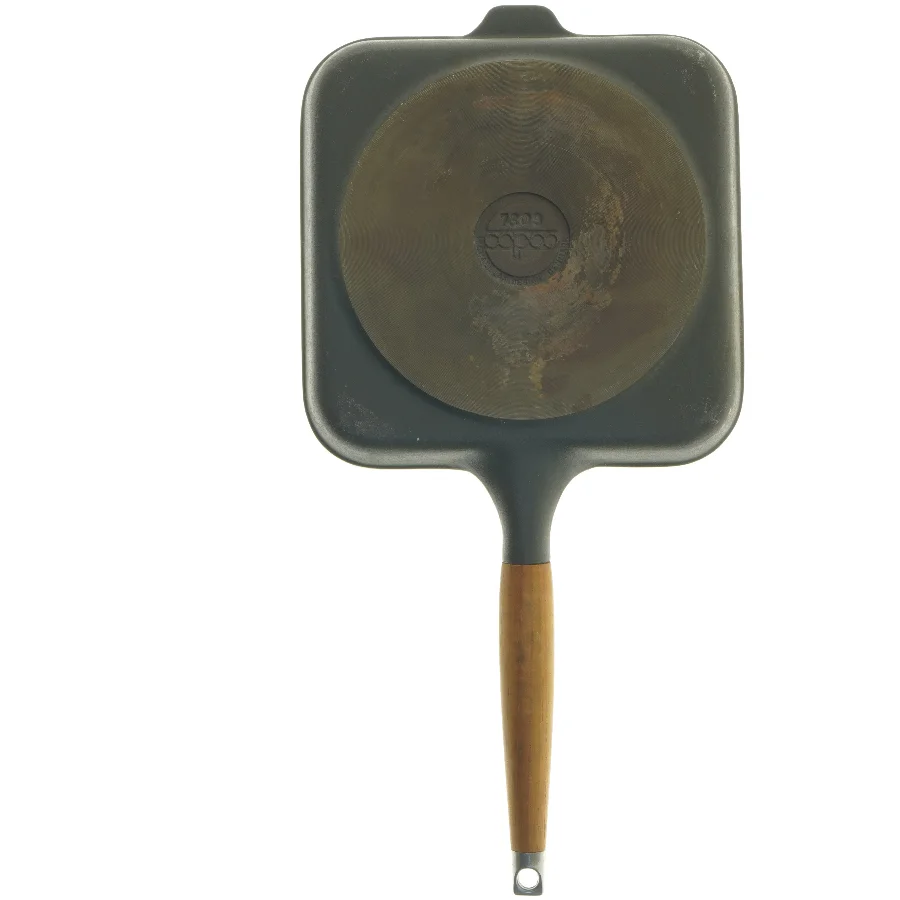 Grillpande med træhåndtag (str. 48x24 cm)