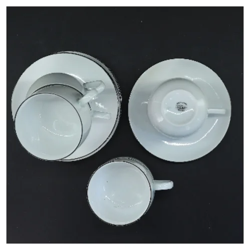 Kaffekop sæt med underkopper fra Atelier (str. 6 stk Ø 8 & 13,5 cm)