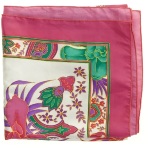 Satin tørklæde med mønster (str. 95x90 cm)