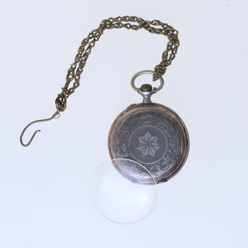 Lommeur med kæde (str. Ø 50 mm)