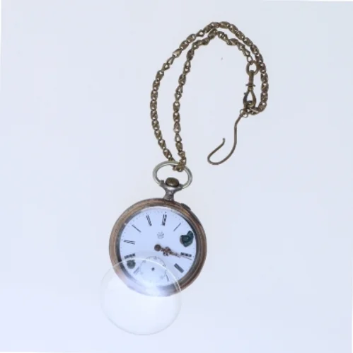 Lommeur med kæde (str. Ø 50 mm)