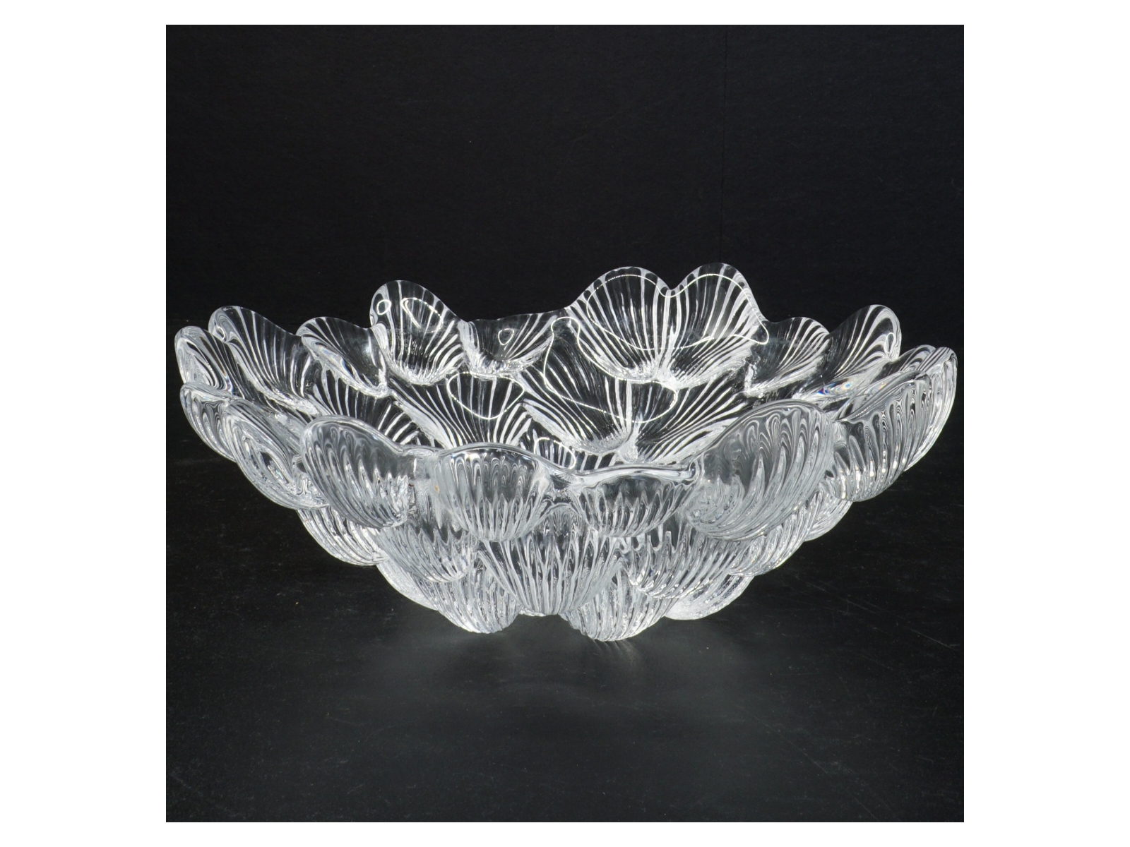 Glaskunst skål (str. 23 x 8 cm)